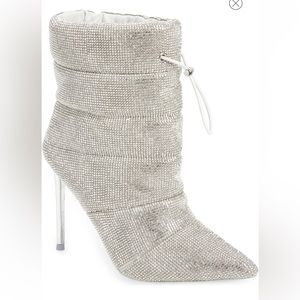 Steve Madden Cloak Crystal Pointed Toe Puffer Boot
